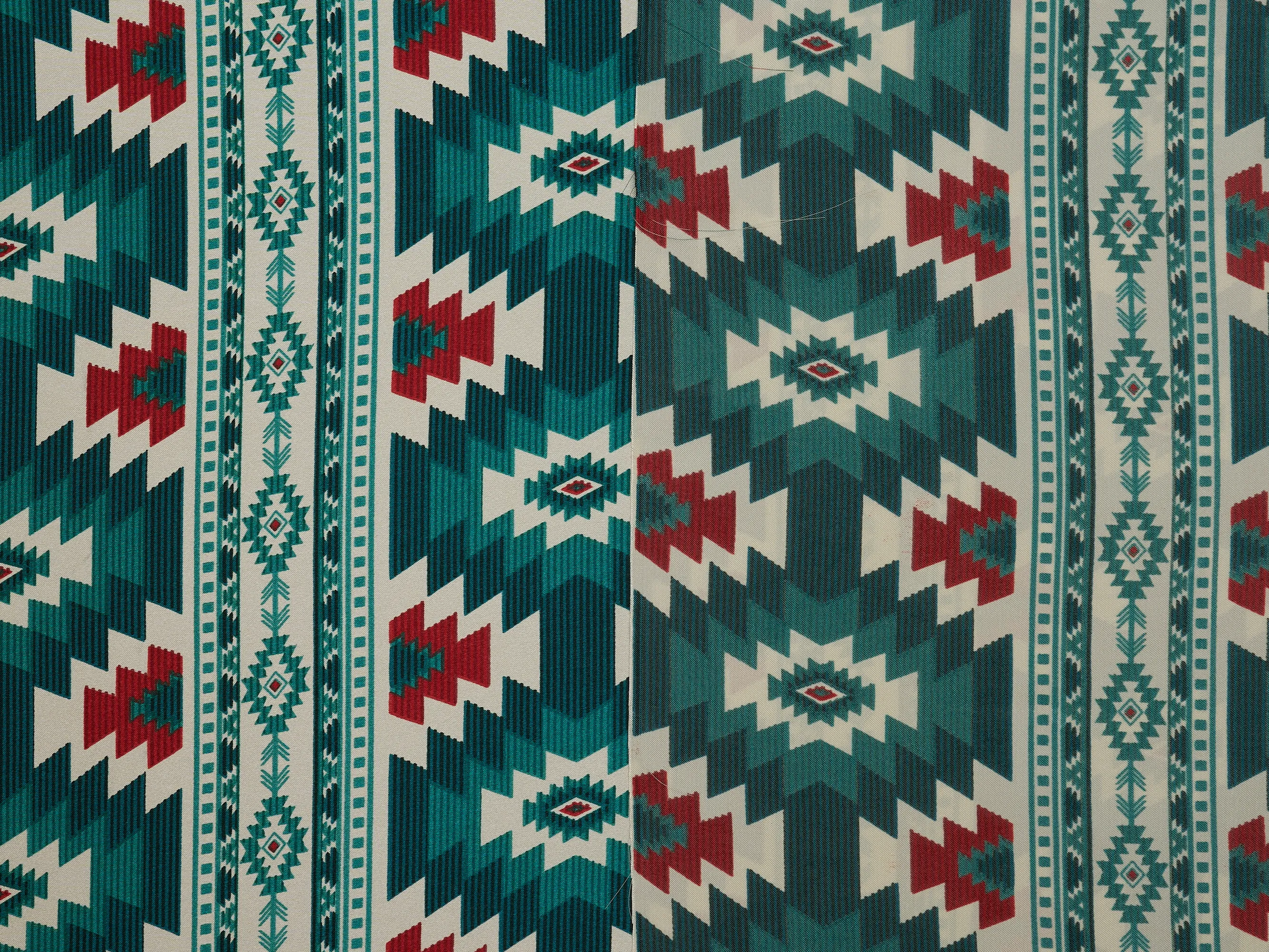 - Tikal - Tribal boho charmeuse satin fabric by the yard -MonSar exclusive print