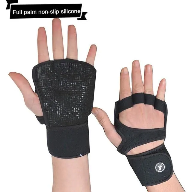 Antislip Crossfit Sports Training Yoga Women Workout Fitness Gym Gloves Bodybuilding Running Dumbbell Weight Lifting Gloves Men