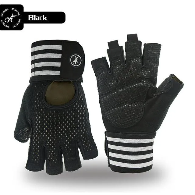 Antislip Crossfit Sports Training Yoga Women Workout Fitness Gym Gloves Bodybuilding Running Dumbbell Weight Lifting Gloves Men