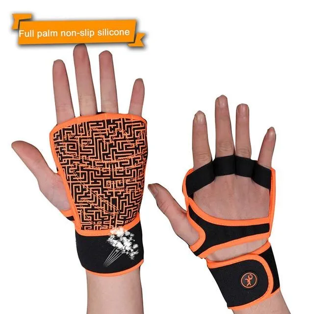 Antislip Crossfit Sports Training Yoga Women Workout Fitness Gym Gloves Bodybuilding Running Dumbbell Weight Lifting Gloves Men