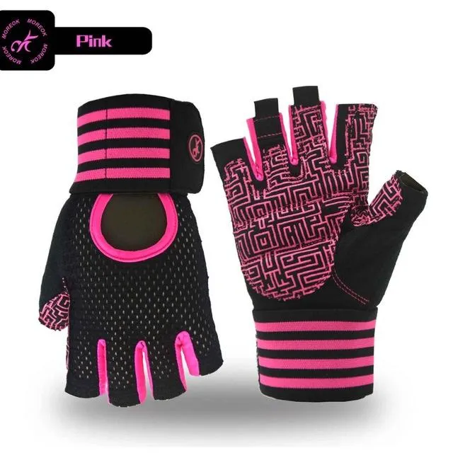 Antislip Crossfit Sports Training Yoga Women Workout Fitness Gym Gloves Bodybuilding Running Dumbbell Weight Lifting Gloves Men