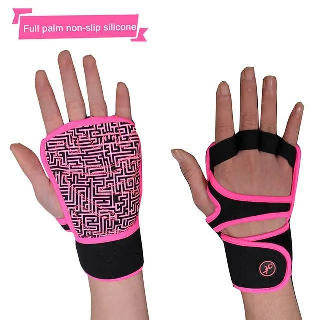 Antislip Crossfit Sports Training Yoga Women Workout Fitness Gym Gloves Bodybuilding Running Dumbbell Weight Lifting Gloves Men