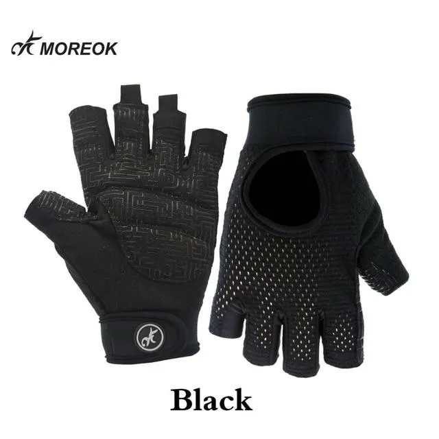 Antislip Crossfit Sports Training Yoga Women Workout Fitness Gym Gloves Bodybuilding Running Dumbbell Weight Lifting Gloves Men