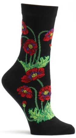 Apothecary Florals Poppies Socks (Women's)