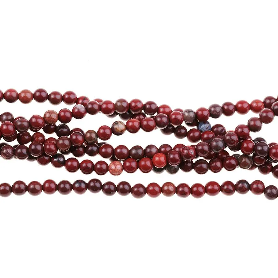 Apple Jasper 4mm Round 8-Inch