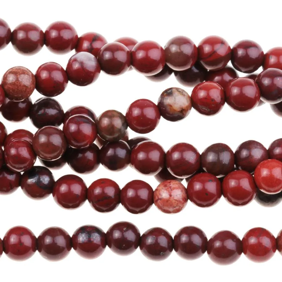 Apple Jasper 4mm Round 8-Inch