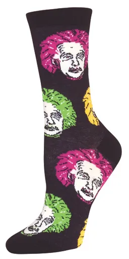 Black and Bright Einstein Socks (Women's)