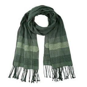 Brocade Shawl in Deep Green