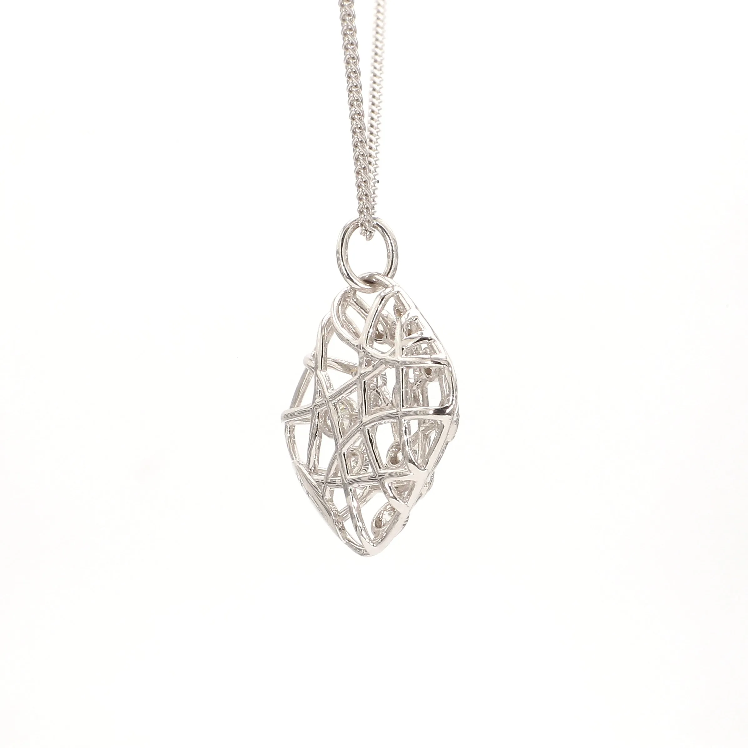 Brocade Square Diamond Necklace