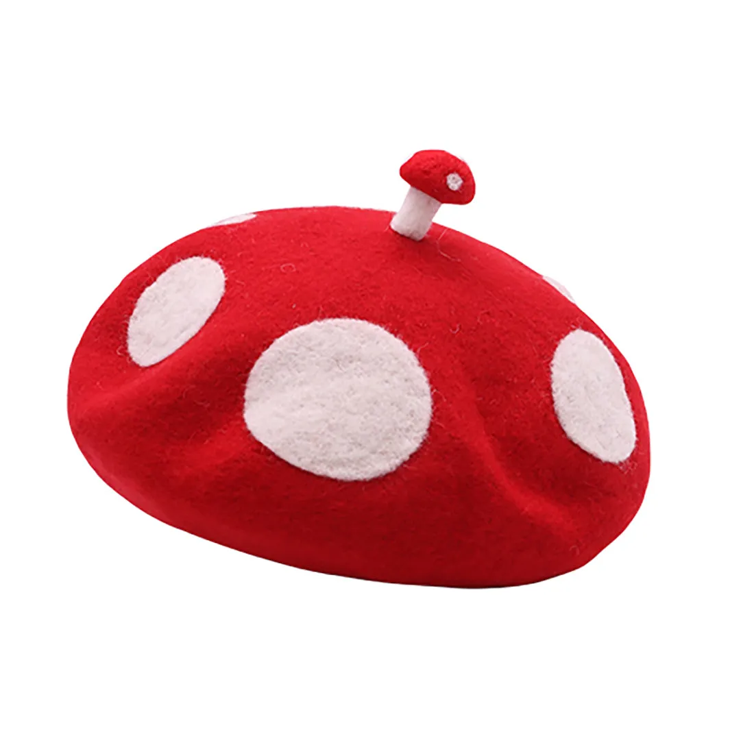 Cute Mushroom Wool Beret