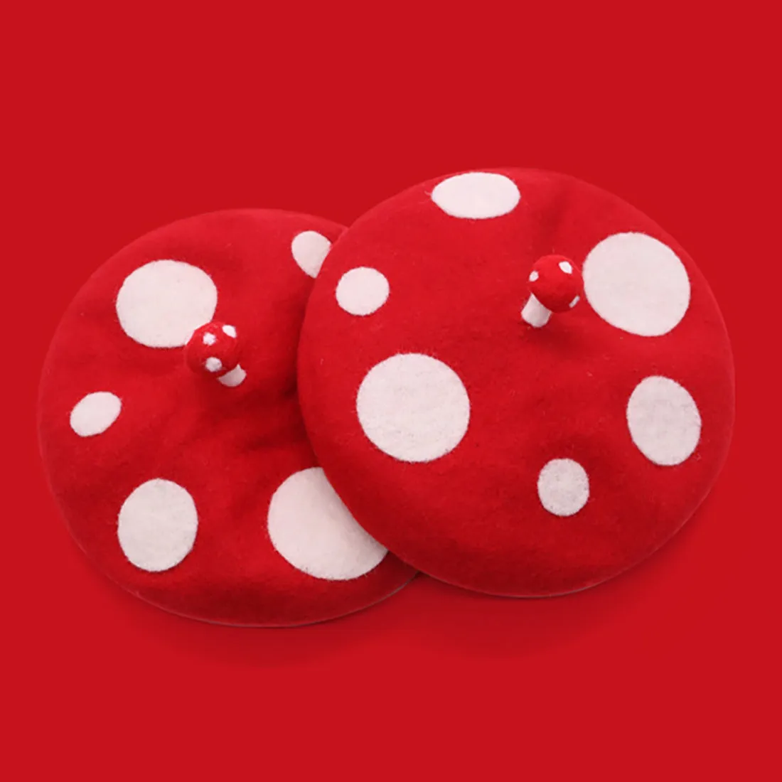 Cute Mushroom Wool Beret