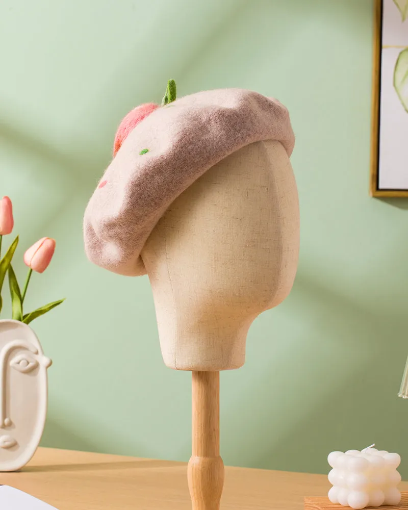 Cute Peach Beret