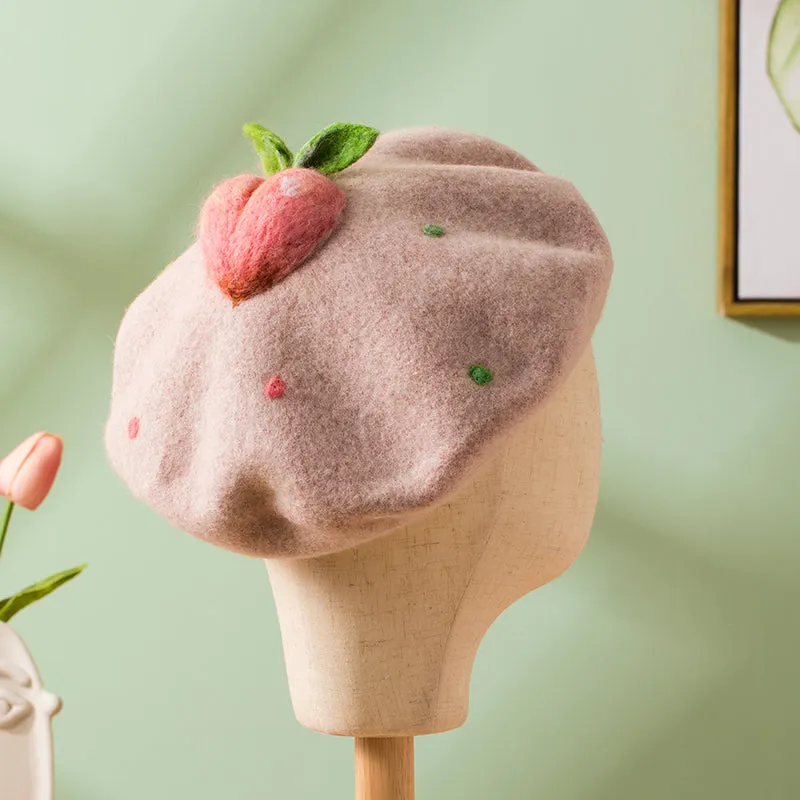 Cute Peach Beret