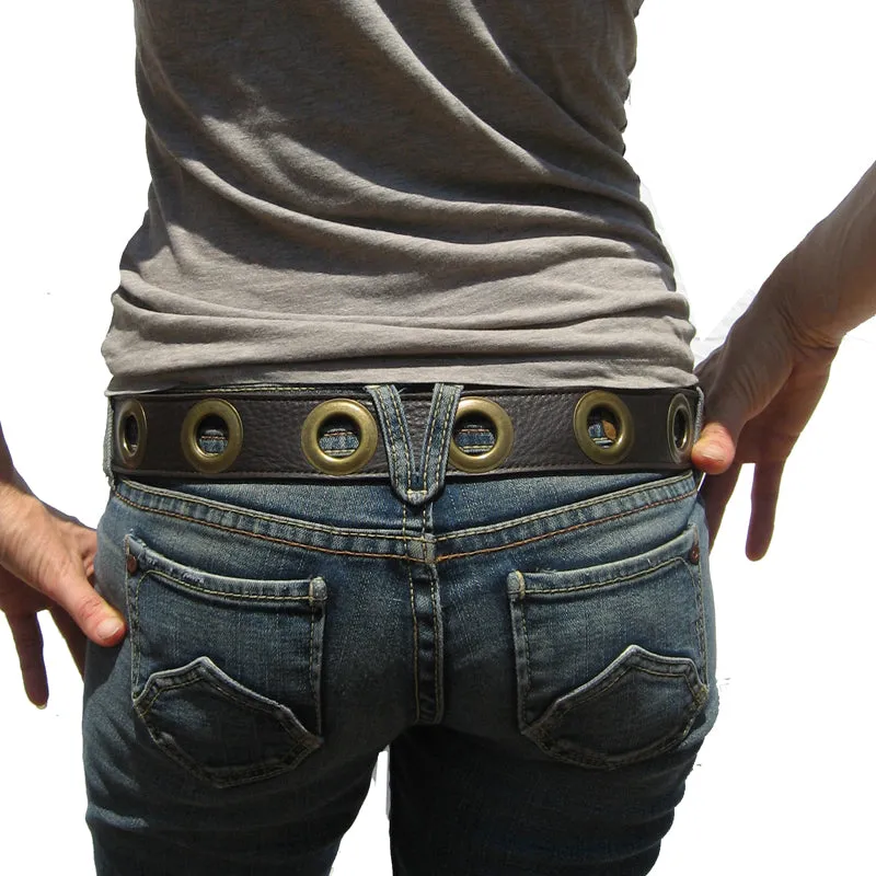 Grommet Belt - Grey