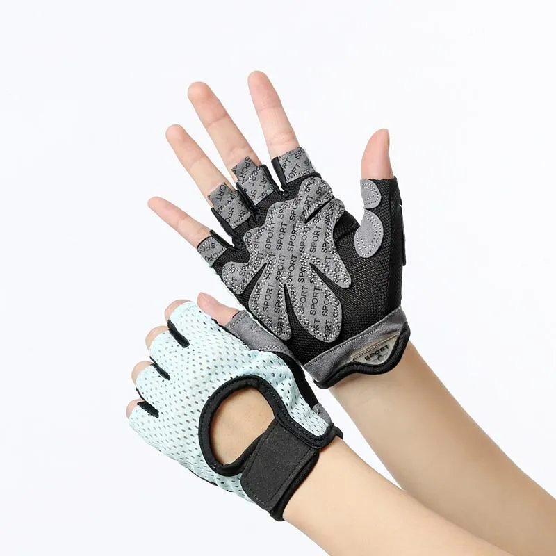 Gym Gloves Non-Slip Half Finger Exercise Weight Lifting Gloves Bodybuilding Dumbbell Training Fitness Gloves for Fighting Cyclin
