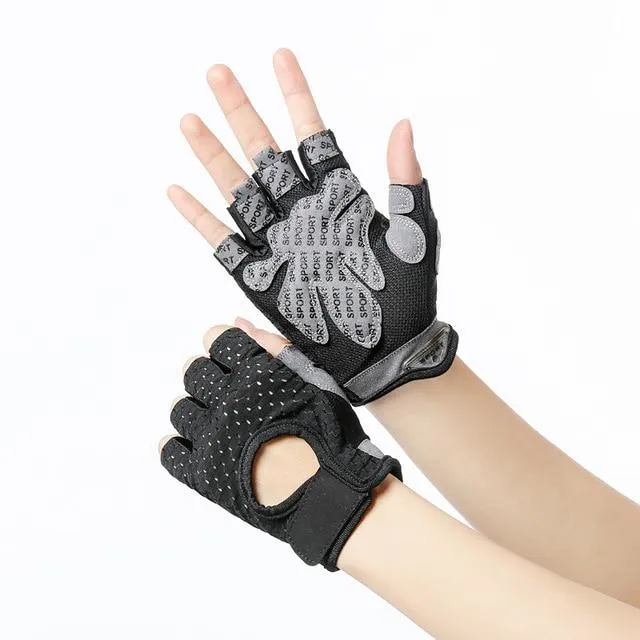 Gym Gloves Non-Slip Half Finger Exercise Weight Lifting Gloves Bodybuilding Dumbbell Training Fitness Gloves for Fighting Cyclin