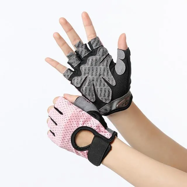 Gym Gloves Non-Slip Half Finger Exercise Weight Lifting Gloves Bodybuilding Dumbbell Training Fitness Gloves for Fighting Cyclin