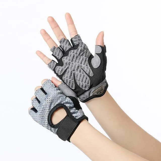 Gym Gloves Non-Slip Half Finger Exercise Weight Lifting Gloves Bodybuilding Dumbbell Training Fitness Gloves for Fighting Cyclin