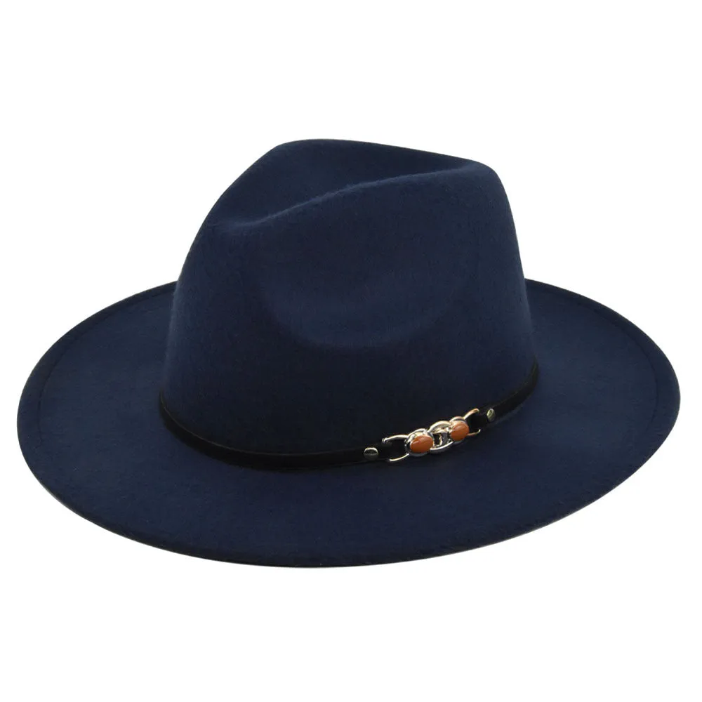 Italian Fedora Hats Vintage Fedora Hat Woolen Top Hat Flat Eaves Cap