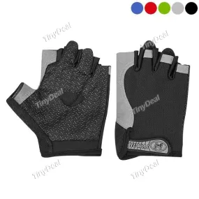 Men Women Outdoor Climbing Half Finger Gloves Cycling Gloves Summer Sports Fitness Shockproof Bike Glove