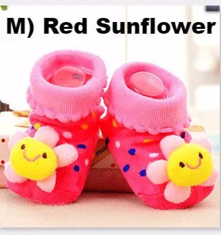 New Baby Boys Girls Anti-slip Cotton Socks ( 4-18 Months ) - Over 90% Organic Cotton