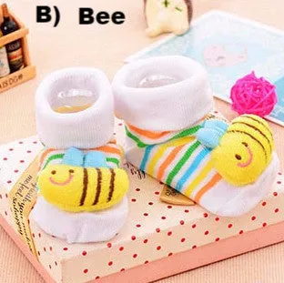 New Baby Boys Girls Anti-slip Cotton Socks ( 4-18 Months ) - Over 90% Organic Cotton
