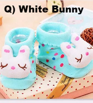 New Baby Boys Girls Anti-slip Cotton Socks ( 4-18 Months ) - Over 90% Organic Cotton