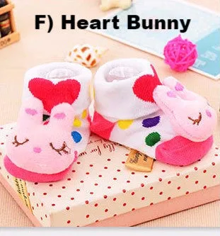 New Baby Boys Girls Anti-slip Cotton Socks ( 4-18 Months ) - Over 90% Organic Cotton