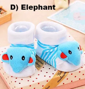 New Baby Boys Girls Anti-slip Cotton Socks ( 4-18 Months ) - Over 90% Organic Cotton