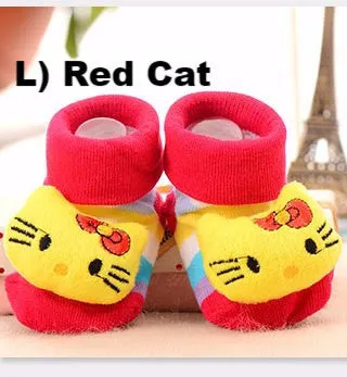 New Baby Boys Girls Anti-slip Cotton Socks ( 4-18 Months ) - Over 90% Organic Cotton