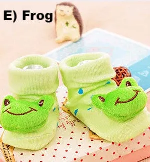 New Baby Boys Girls Anti-slip Cotton Socks ( 4-18 Months ) - Over 90% Organic Cotton