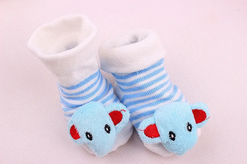 New Baby Boys Girls Anti-slip Cotton Socks ( 4-18 Months ) - Over 90% Organic Cotton