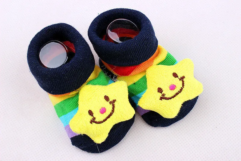 New Baby Boys Girls Anti-slip Cotton Socks ( 4-18 Months ) - Over 90% Organic Cotton
