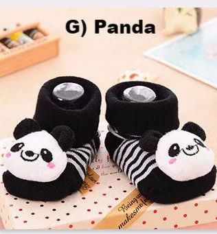 New Baby Boys Girls Anti-slip Cotton Socks ( 4-18 Months ) - Over 90% Organic Cotton