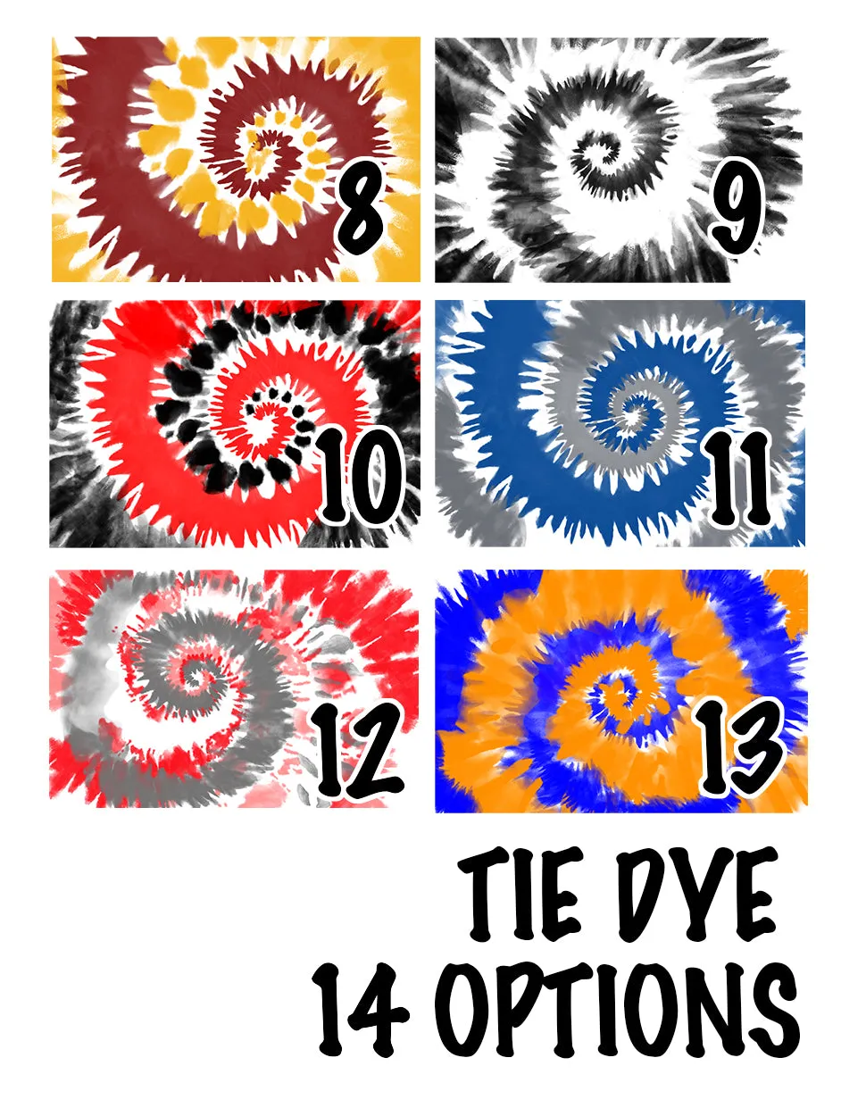 Personalized Tie Dye Softball Knee High Socks with Name