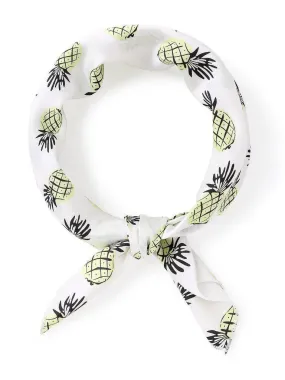 Pineapple Print Satin Bandana