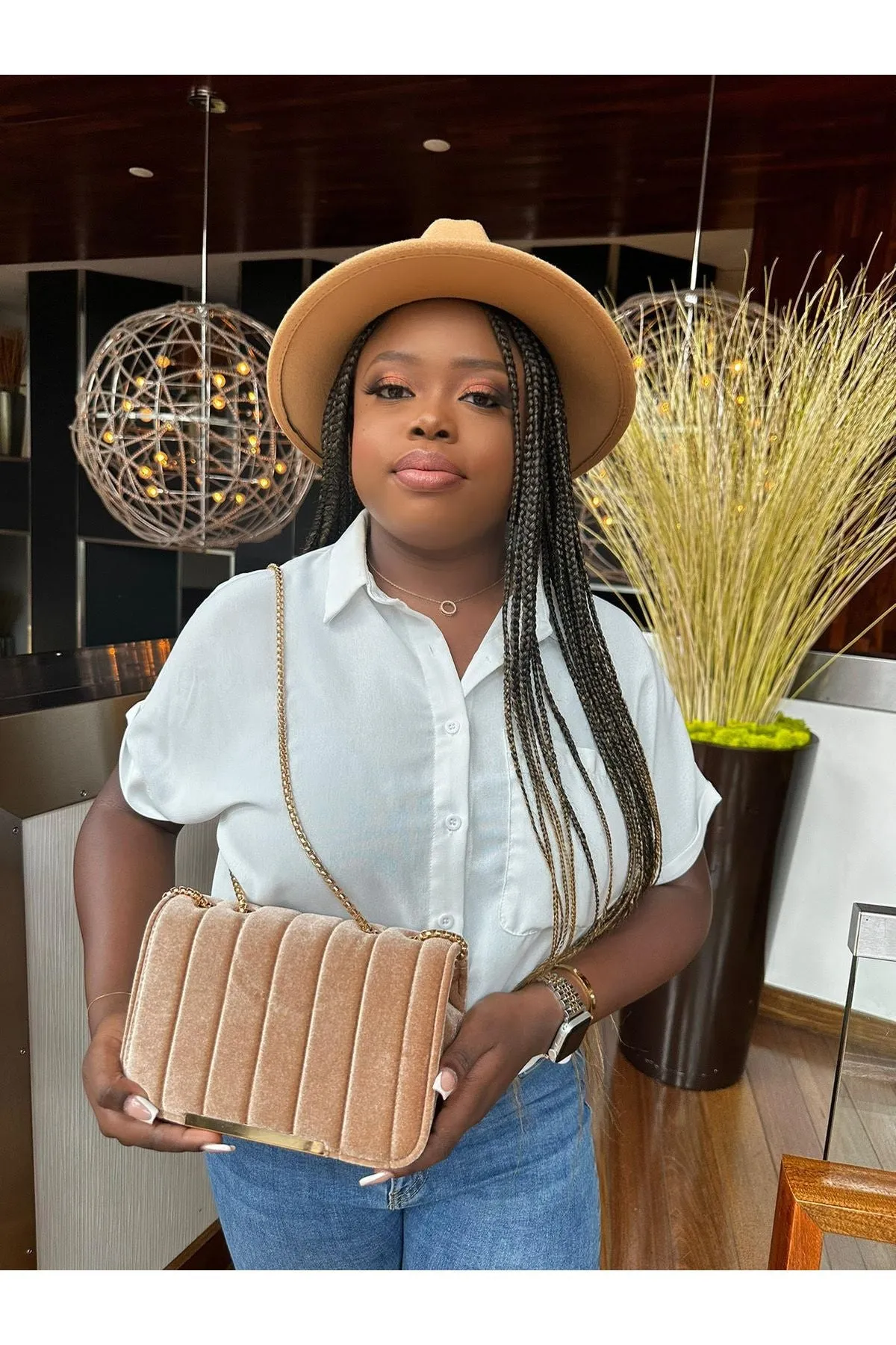 Tan Fedora Hat