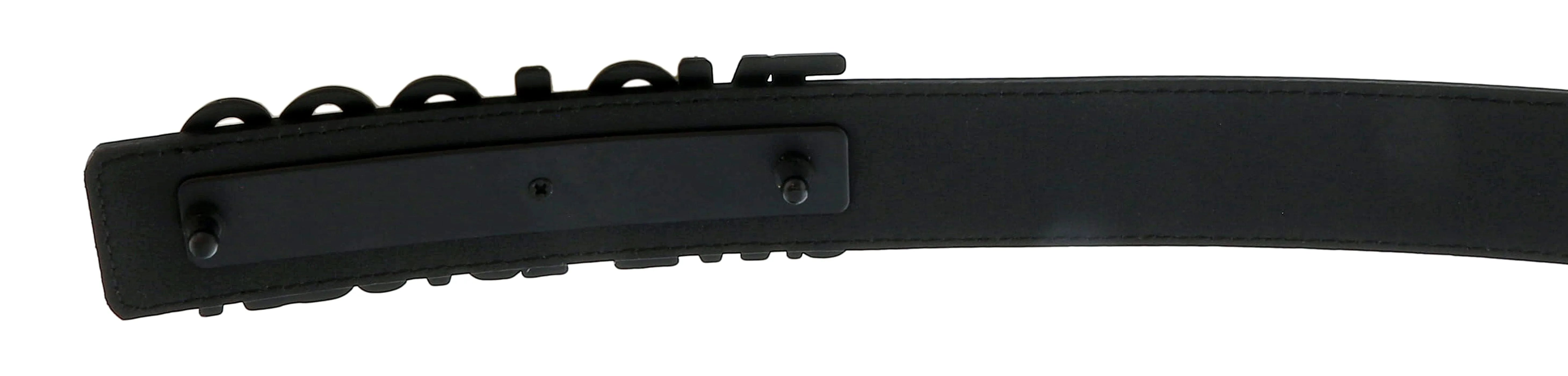 Versace Jeans Couture Black Lettering Buckle Belt