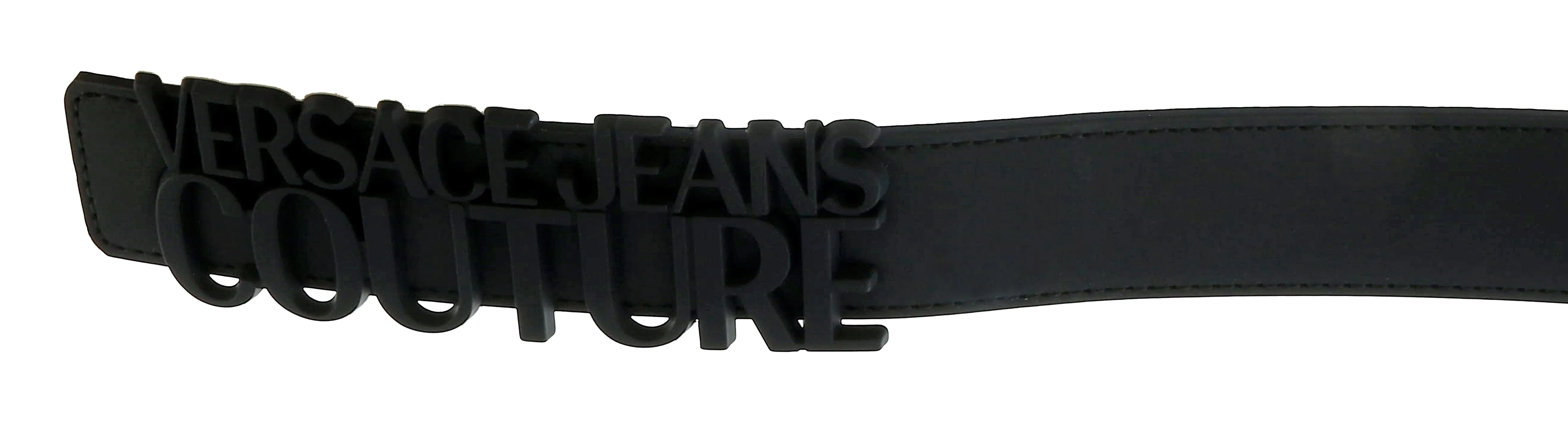 Versace Jeans Couture Black Lettering Buckle Belt